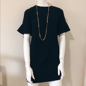 LOFT Black Mini Shift Dress - Petite